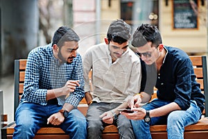 Group of three indian man
