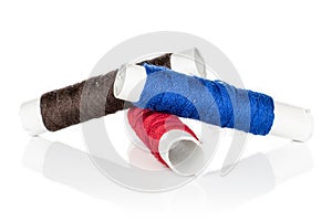 Sewing thread spool isolated on white