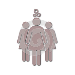 Group of three women icon