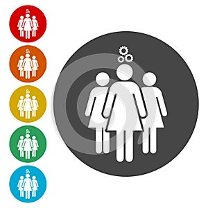 Group of three women icon