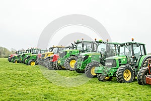 A group of tractors parked up