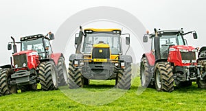 A group of tractors parked up