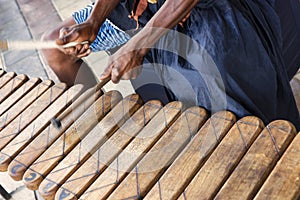 group of traditional african marimba performers