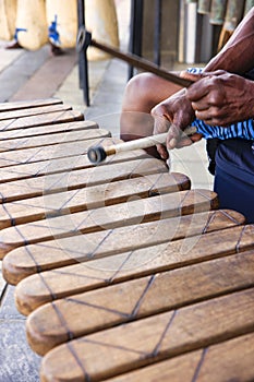 group of traditional african marimba performers