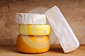 Group of traditional cheese