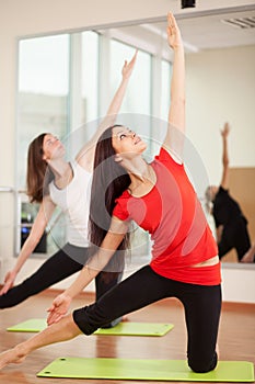 Group training in a fitness center