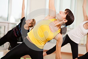 Group training in a fitness center