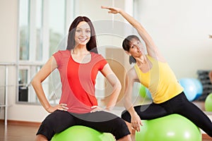 Group training in a fitness center