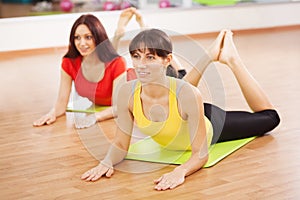 Group training in a fitness center