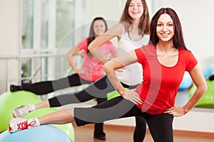 Group training in a fitness center