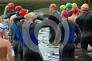 Group of triathletes