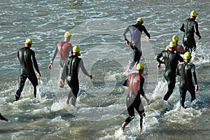 Group of triathletes