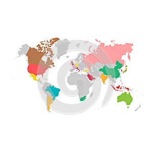 Group of Twenty countries on world map vector template. G20 infographic design illustration