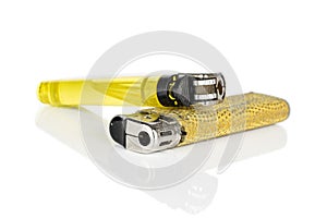 Plastic lighter isolated on white