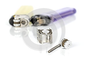 Plastic lighter isolated on white