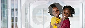 Group of two young african american girls