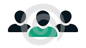 Group of Users Team Collaboration Social Network Icon, vector design Generative AI