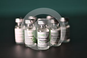 Group of vaccines Covid 19 in laboratory