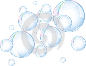 Group of vector bubbles isolated