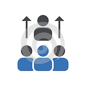 Group vector glyph colour icon