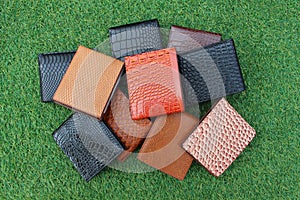 Group wallets of leather