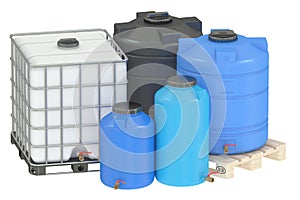Group of water tanks
