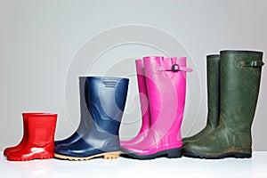 Group of wellie boots
