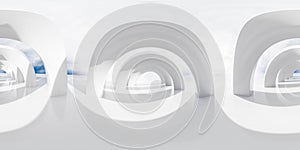 Group of White Arches With Sky Background 360 panorama vr environment map