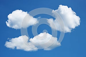group of white clouds on blue sky