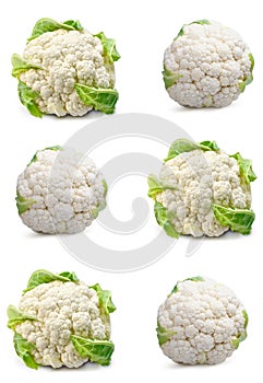 A group of culiflower vegetables