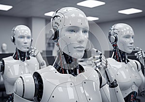 Robot Customer Service Team.