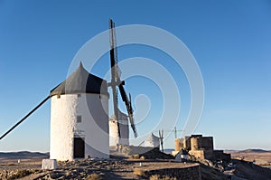 Group of windmills in Campo de Criptana. La Mancha, Spain