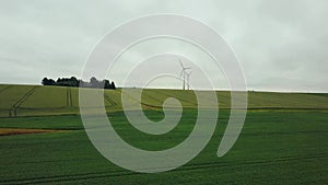 The group of windmills for renewable electric energy production
