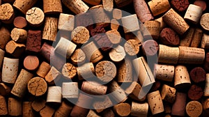 A group of wine corks