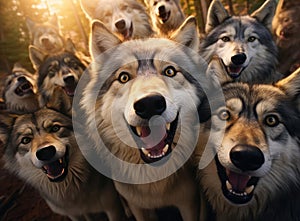 A group of wolves