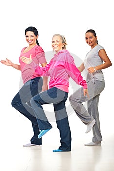 Group of women doing fitness