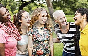 Group of Women Socialize Teamwork Happiness Concept photo