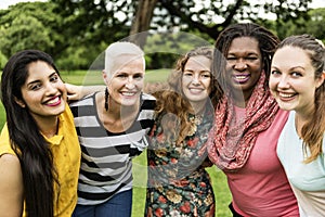 Group of Women Socialize Teamwork Happiness Concept photo