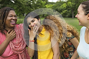 Group of Women Socialize Teamwork Happiness Concept