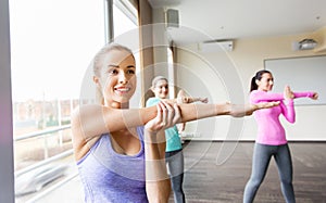 Group of women working out in gym