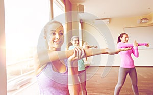 Group of women working out in gym