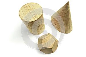 Group of wood block models