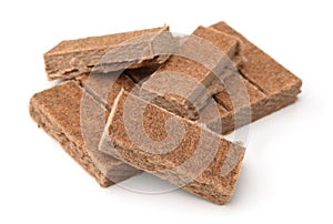 Group of wood kindling briquettes photo