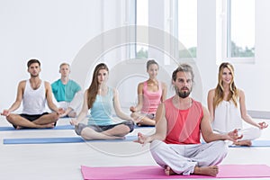 Group of yoga practitioners