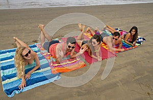 Group of Young Adults at the Beach