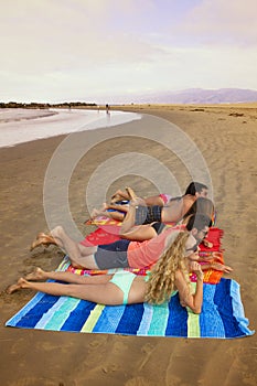 Group of Young Adults at the Beach