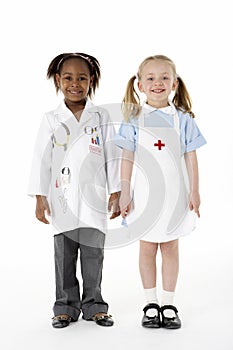 Group Of Young Children In Studio