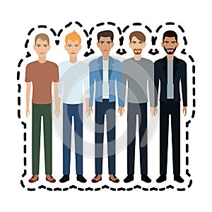 group of young handsome men icon image