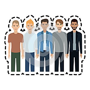 group of young handsome men icon image