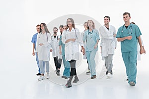 Group of young medical professionals standing together